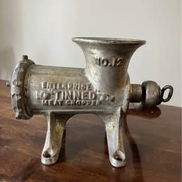 RARE Antique Enterprise Tinned Meat Chopper, No. 12 model
