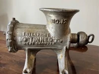 RARE Antique Enterprise Tinned Meat Chopper, No. 12 model