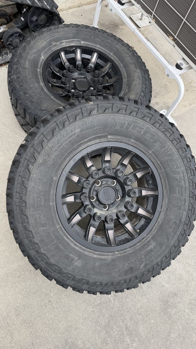 Two Black Rhino Wheels w/ Cooper tires