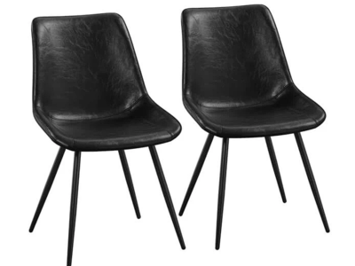 Brand New in Box Yaheetech Faux Leather Dining Chairs Set of 2 Black