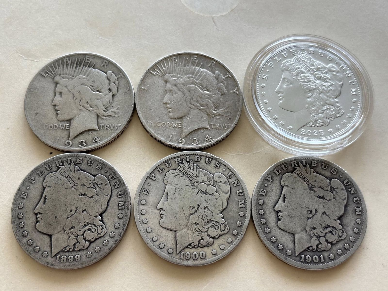 Low mintage morgan & Peace dollars
