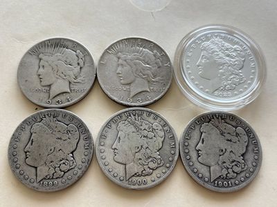 Low mintage morgan & Peace dollars
