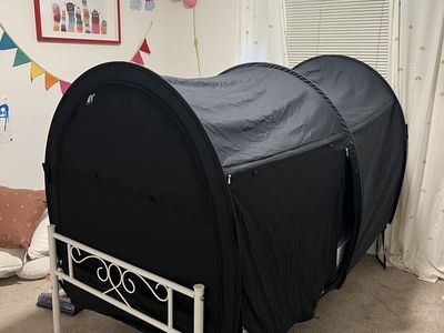 Blackout privacy canopy bed tent foldable for travel