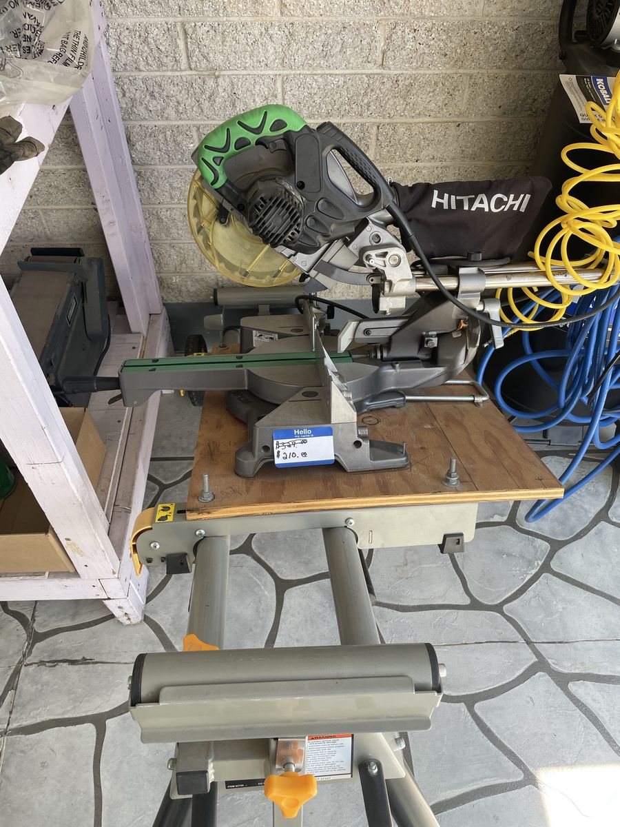 Hitachi 10" Miter Saw w/ Stand - Used Power Tool for Woodworking