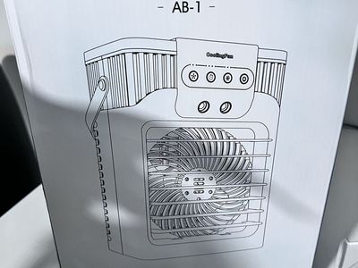 AB-1 Portable Cooling Fan with 3-Speed, Customized Spray, Remote Control, Timer, and 7-Color Ambient Lighting