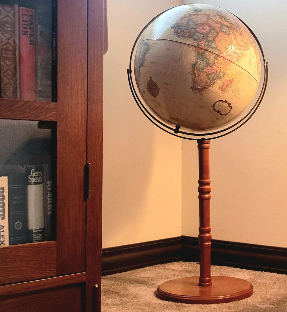Replogle Commander II Floor Globe, Antique 16"