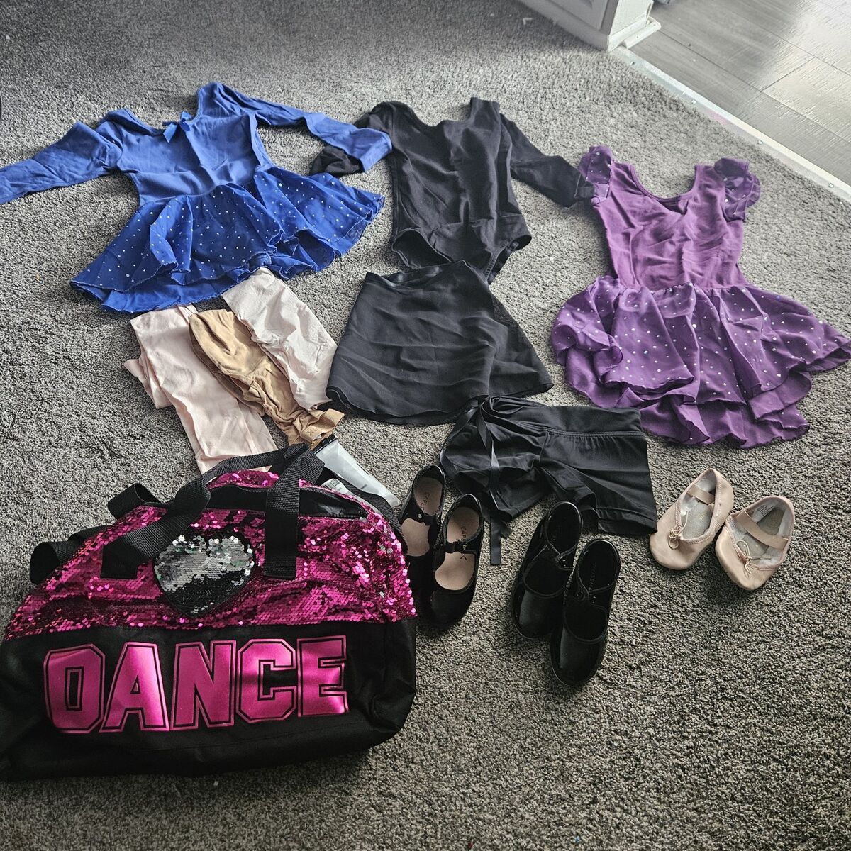 Girls dance clothes and shoes