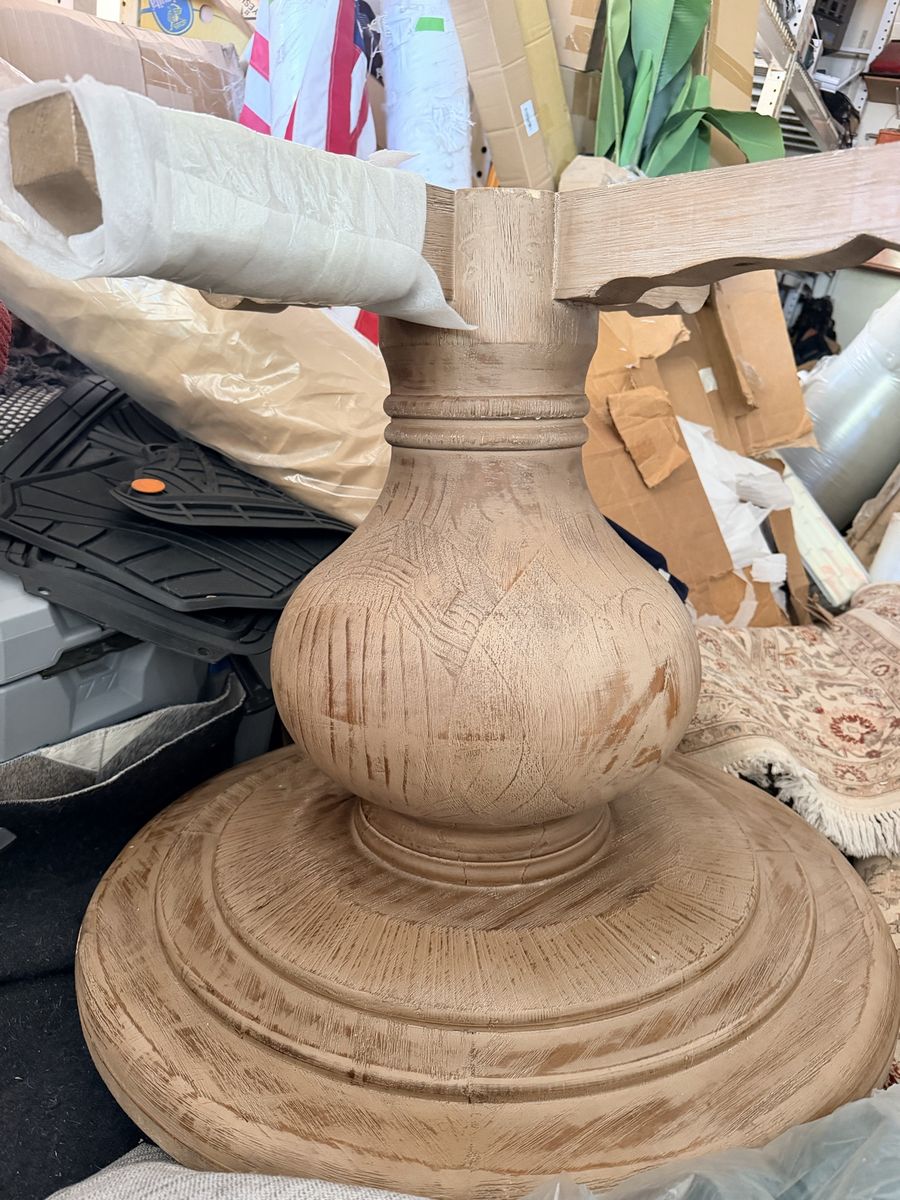 Beautiful Table Base. One Solid Wood Piece!