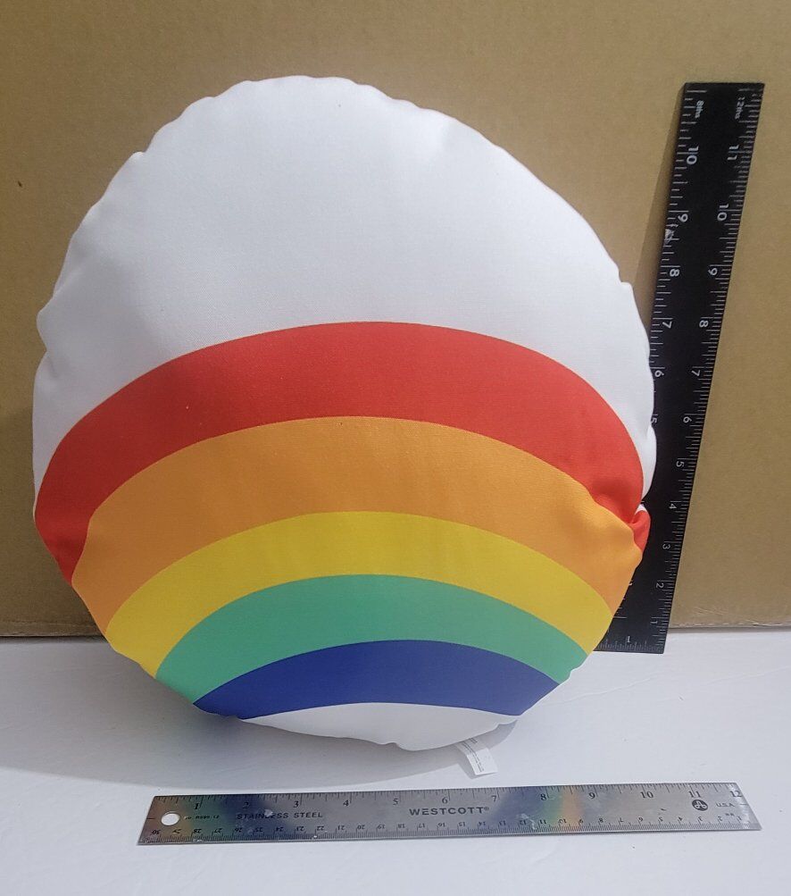 Rainbow pillow and wall hanging