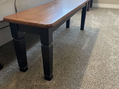 solid wood bench