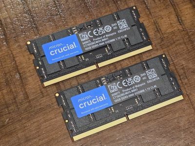 Crucial 32GB (2 x 16GB) DDR5-5600 SODIMM Laptop Memory RAM Kit (CT16G56C46S5.M8H1)
