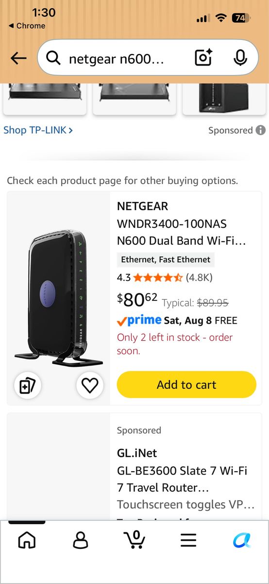 NETGEAR N600 WiFi Cable Modem Router C3700 DOCSIS 3.0 Dual Band
