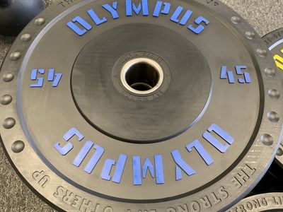 Olympus Bumper Plates - Buy 4 Pair 45LB Get 1 Free