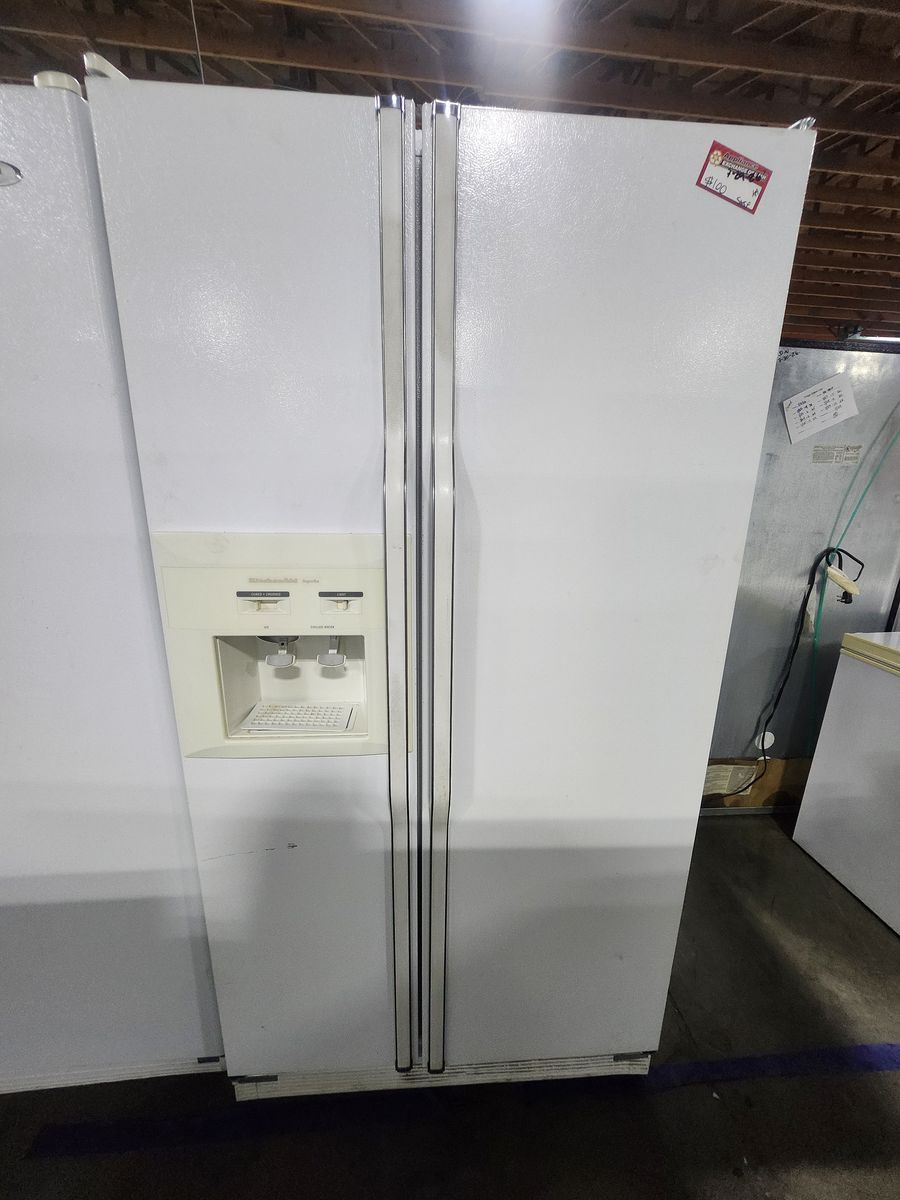 Used KitchenAid Side-by-Side Refrigerator, White