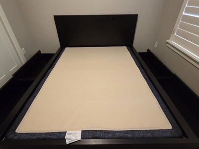 IKEA Malm Bed Frame with Drawers and Box Spring