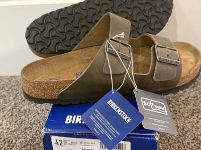 Birkenstock Arizona BS Soft Footbed Sandals - Tobacco Oiled Leather, Size 42 (Men's 9)