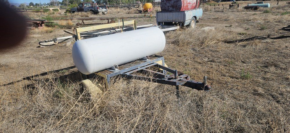 Towable Propane Weed BurnerTrailer with Spray Wand and Hose.