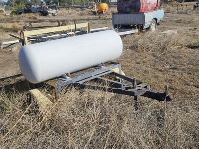 Towable Propane Weed BurnerTrailer with Spray Wand and Hose.