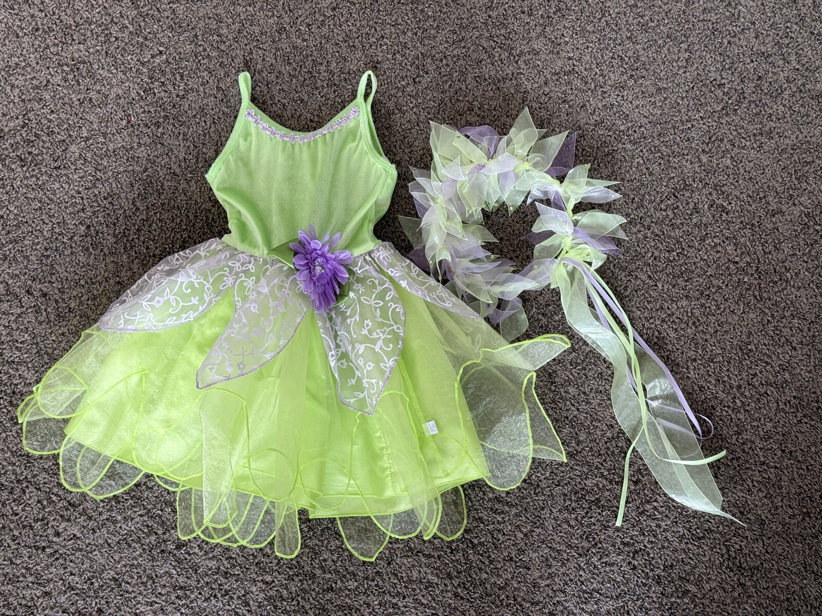 Tinkerbell Dress, Fairy Girl Dress, size - 3-5 years