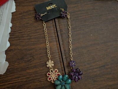 Mixit Ladies Necklace with earrings sold by JCPenn