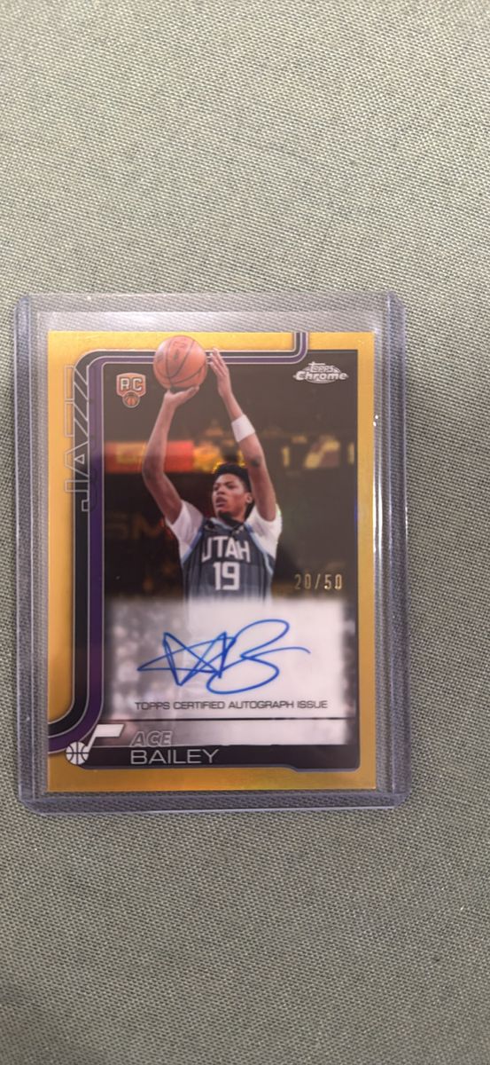 Ace Bailey Topps Chrome Gold Refractor Auto #TCA-AB 20/50