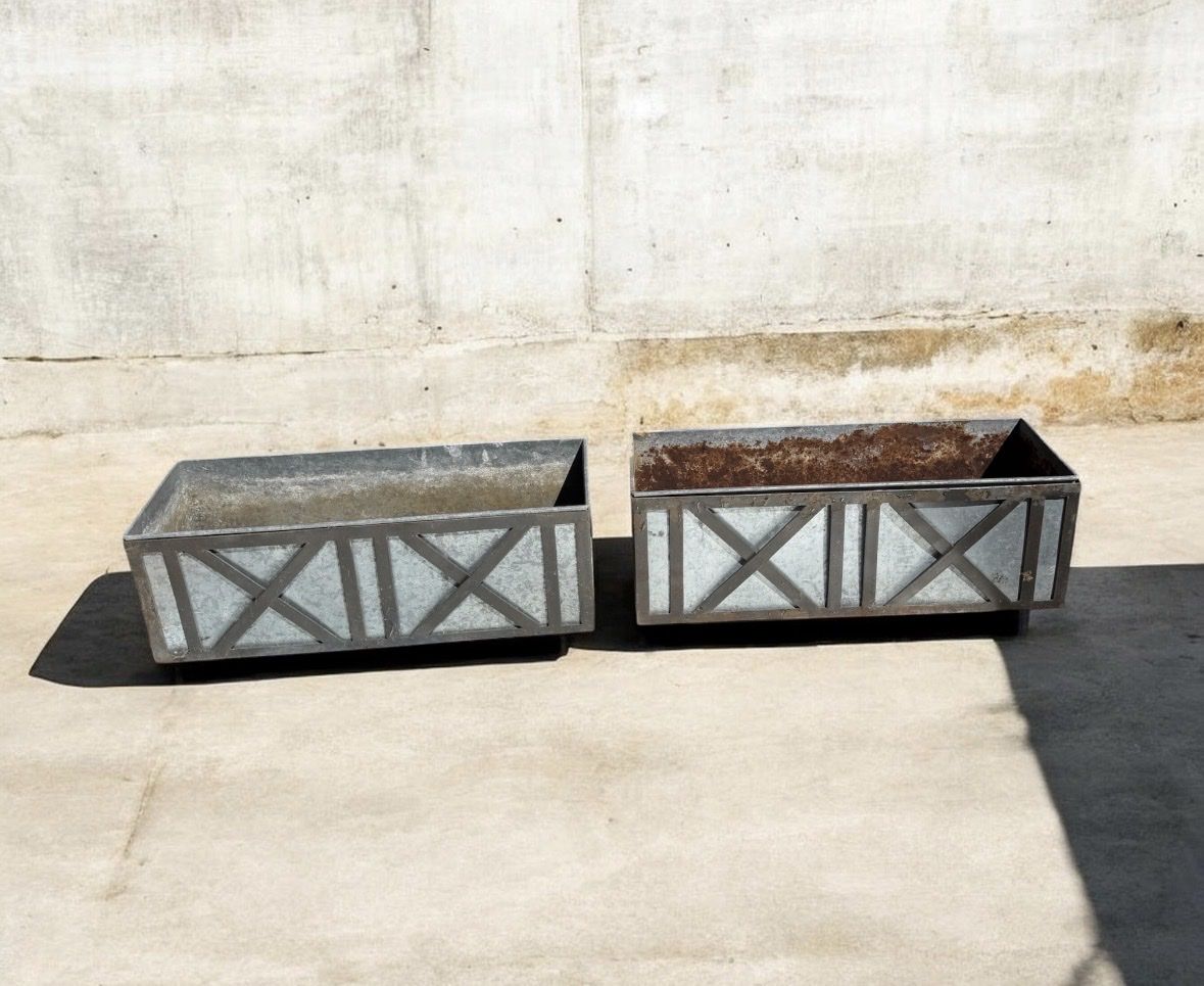 Planter Box Rectangular Galvanized/matal Frame