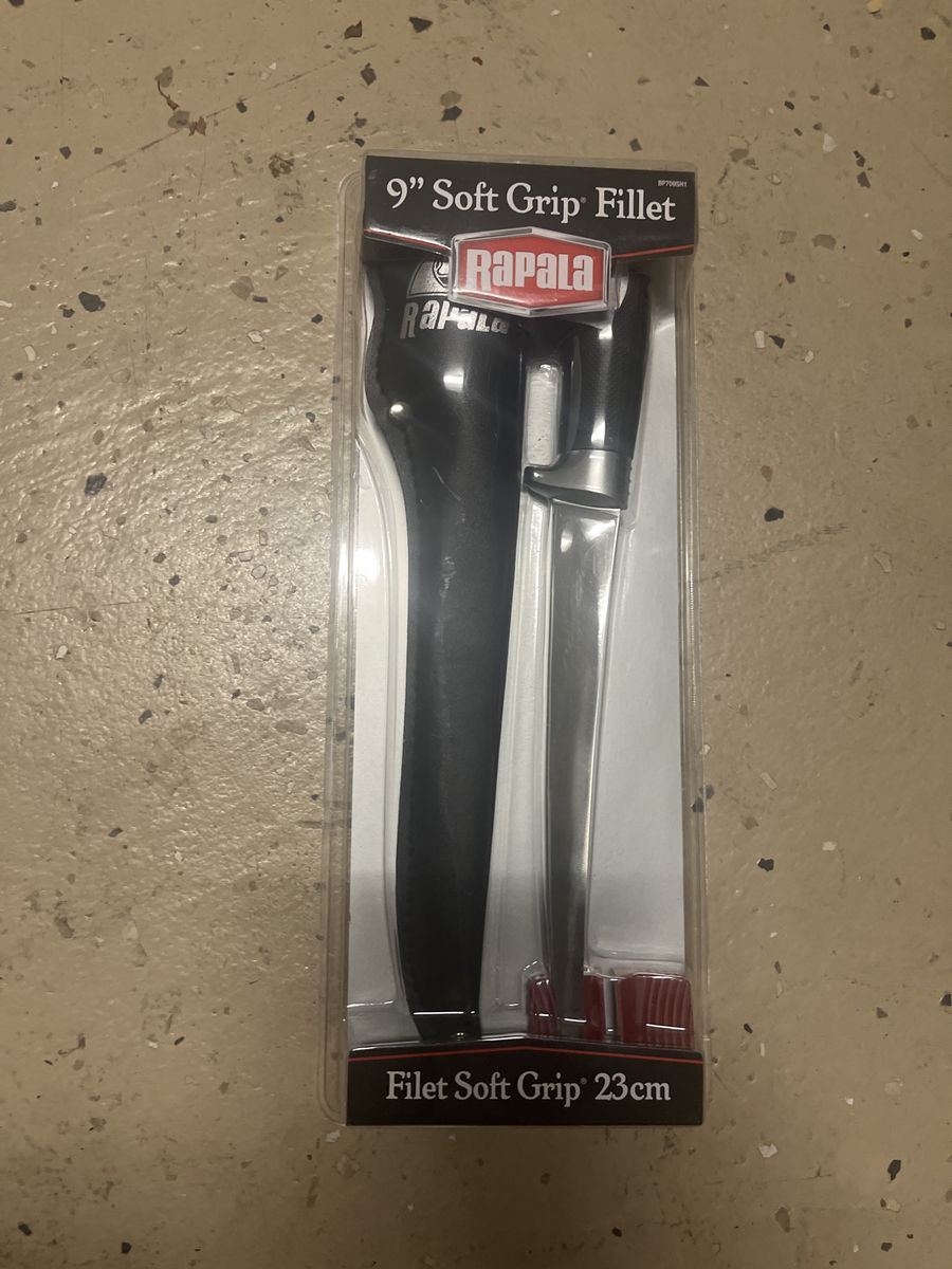 Rapala 9" Soft Grip Fillet Knife with Sheath - New in Package Fishing Tool 23cm
