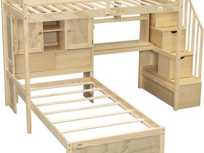 Double Bed Desk With Extra Storage