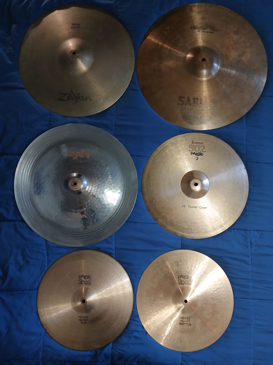 Mixed Zildjian, Paiste, Sabian 12pc cymbal pack