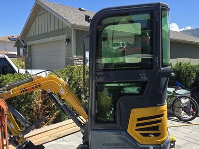 Mini Excavator with Cab and accessories