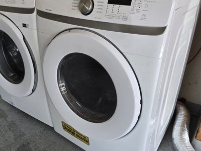 Samsung White Front Load Washer and Electric Dryer Set