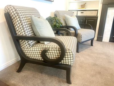 2 Adorable Houndstooth Chairs