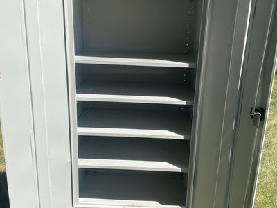 Heavy-Duty Metal Rolling Storage Cabinet with Adjustable Shelves