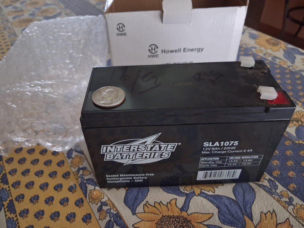 Interstate Batteries SLA1075 12V 8Ah Sealed Maintenance-Free AGM Rechargeable Battery