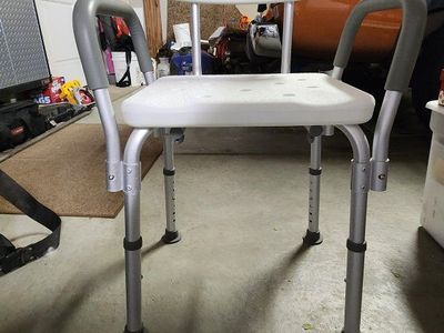 Adjustable Medical Shower Chair with Backrest and Arms