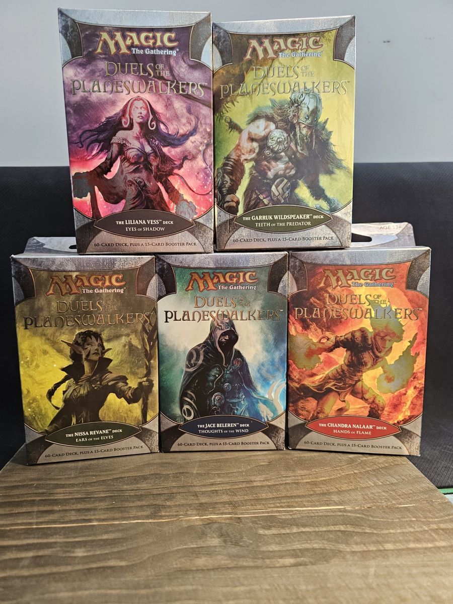 DUELS OF THE PLANESWALKERS DECK Set of 5 MtG Chandra Nissa Garruk Liliana Jace
