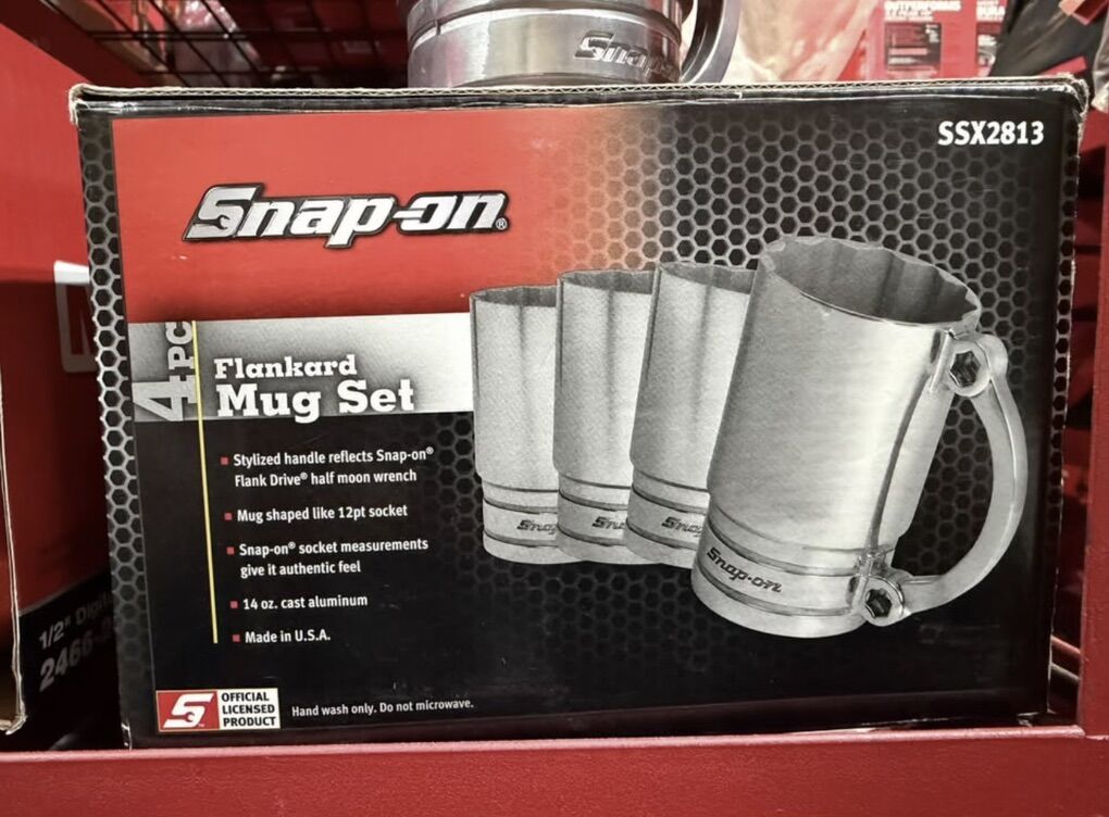 SNAP ON Set Of 4 Aluminum Socket Wrench Mug SET