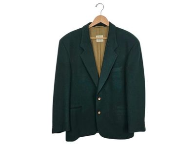 Vintage Hugo Boss Gentry Forest Green Cashmere Wool Blazer 42L Made Germany EU52