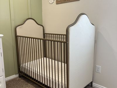 Crib with matching changing table