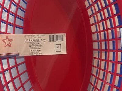 Red and blue food baskets trays 12 pk