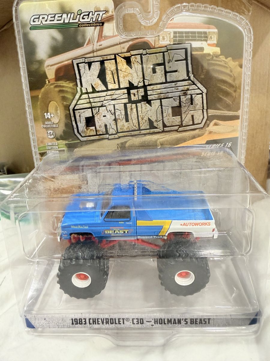 GreenLight Kings of Crunch 1983 Chevrolet C30 Holman's Beast Monster Truck 1:64 Limited Edition