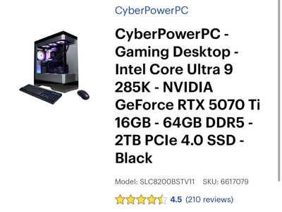 Rtx 5070 Ti i9 285k 64gb Ddr5 2tb Gaming Pc