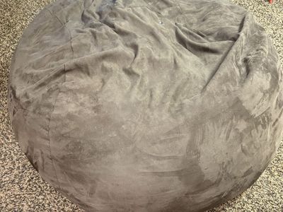 Large Brown Suede Bean(Foam)Bag
