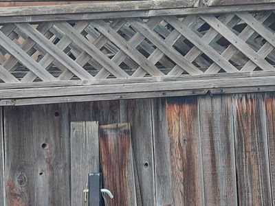 Rustic weathered fence panels