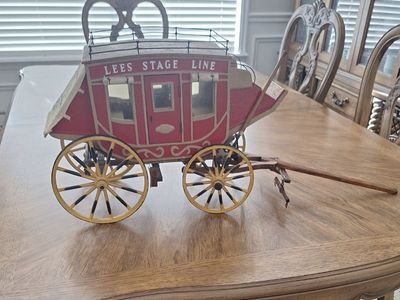 Lees Stage Line Model Stagecoach. 13" tall.
