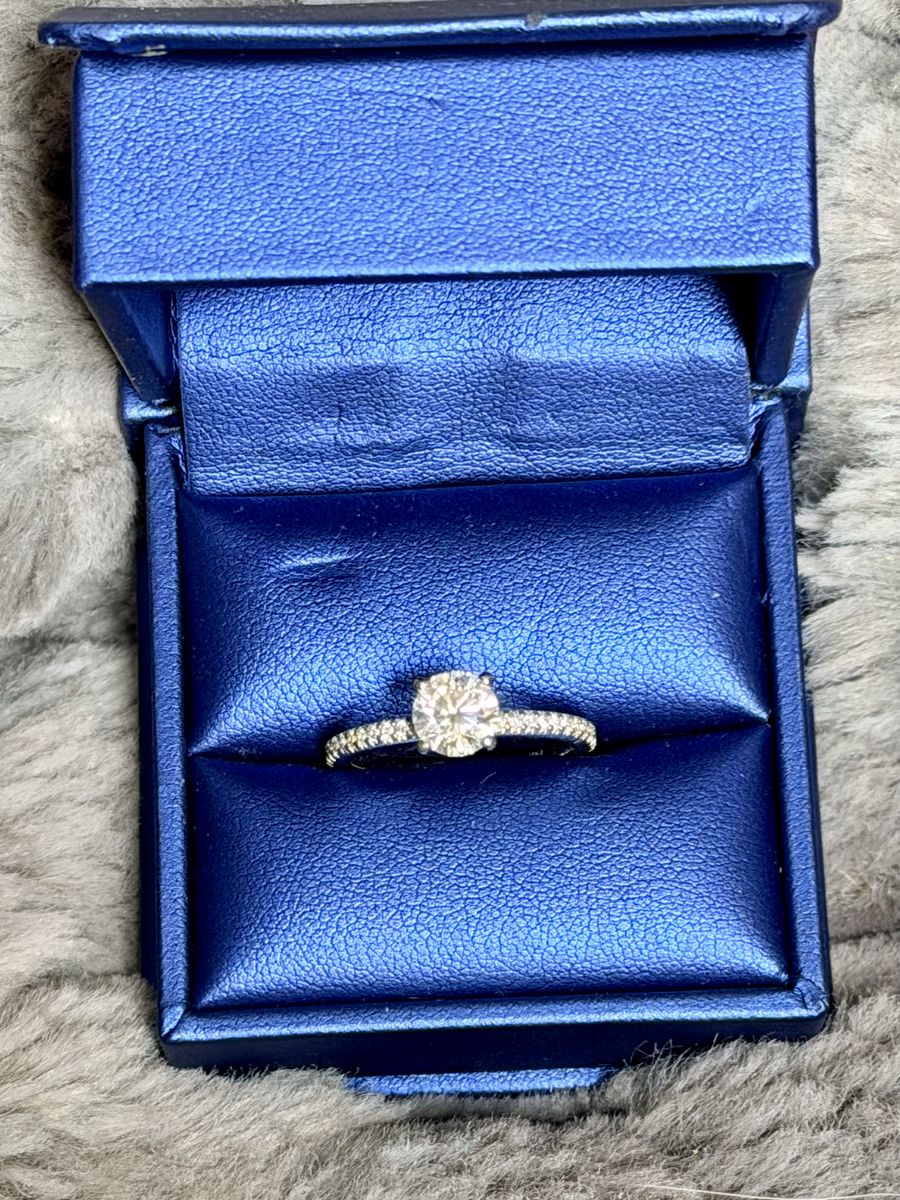 MoissaniteCo 1ct 14k White Gold Ring 6.5