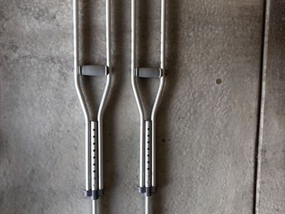 Adjustable Aluminum Crutches - Good Condition