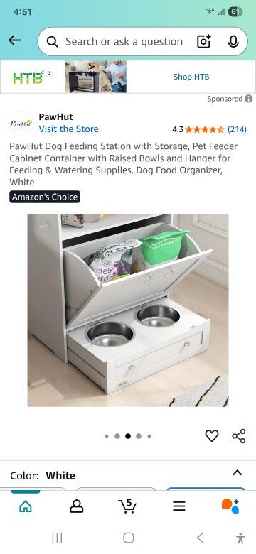 Pet feeder cabinet container