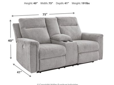 Barnsana Power Reclining Loveseat with Console