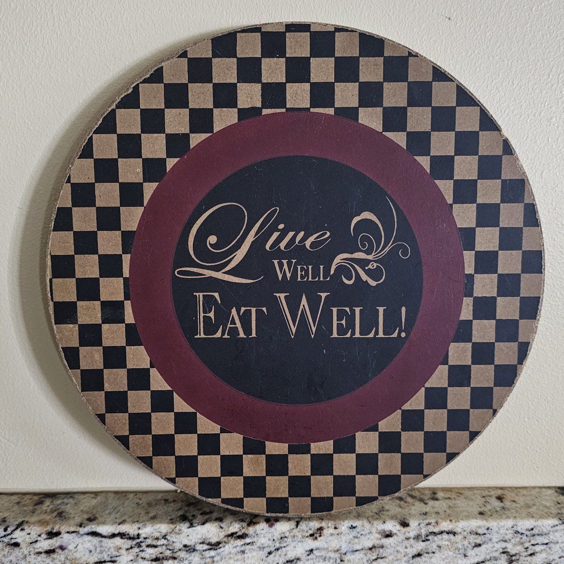 Live Well Eat Well changing decoration
